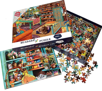 Huadada window cat 1000pc puzzle