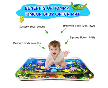 Tummy time baby water play mat
