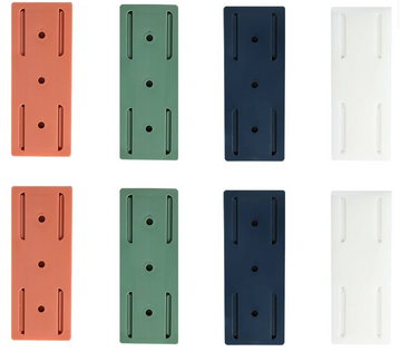 Pack of 8 self-adhesive punch-free base holder