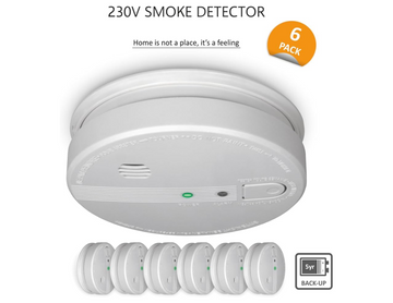 Elro 6 smoke detectors 230v