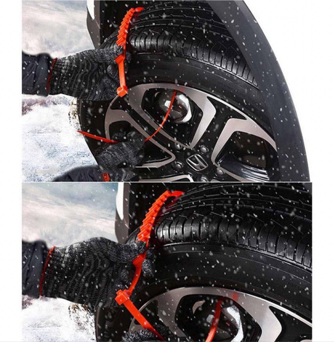 Plastic car snow chain 12pcs