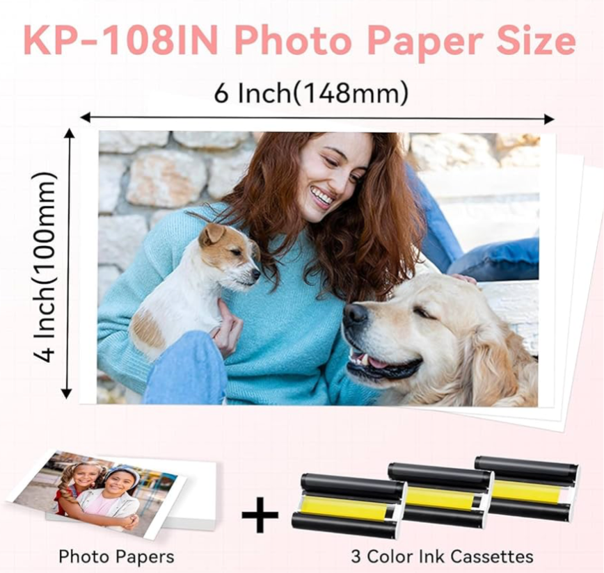 Color ink / paper set 108 sheets+3ink