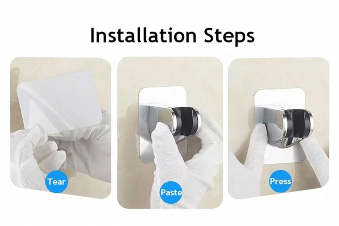 Shower head holder adhesive sticker