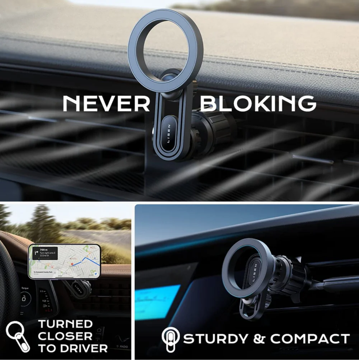 lisen magnetic car phone holder