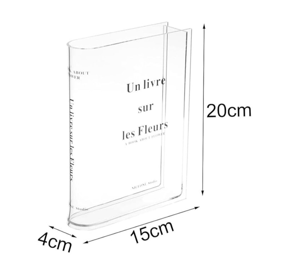 Book vase for flowers